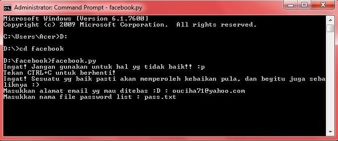 cara hack password fb dengan cmd environment