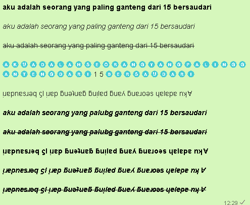 Cara Merubah Bentuk Tulisan WhatsApp Huruf Tebal Miring Berwarna