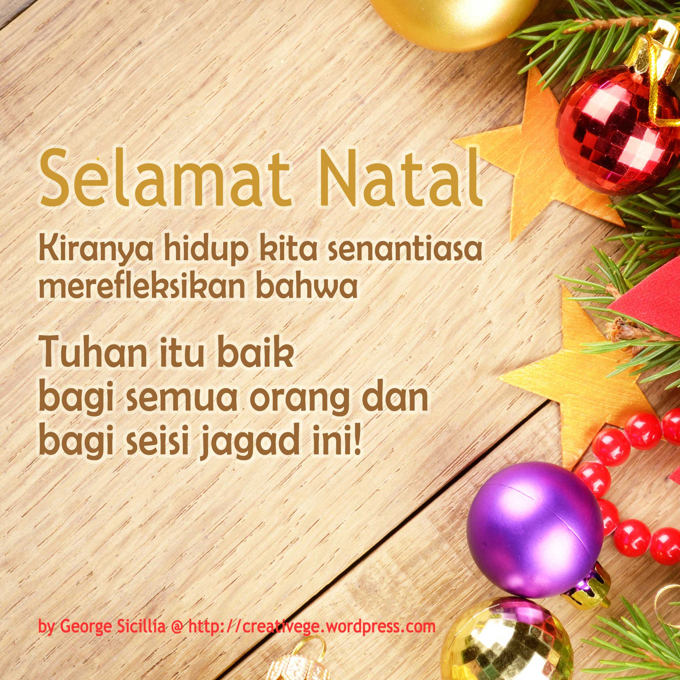 Gambar Ucapan Selamat Natal  dan Pohon Natal  Bergerak 