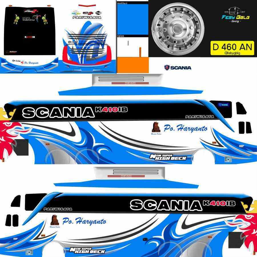 Download Skin Mod Shd Png Bus PO Haryanto