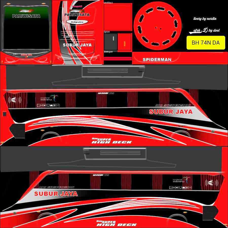 Download Livery  BUSSID  Mod Shd Png Bus Subur Jaya Merah